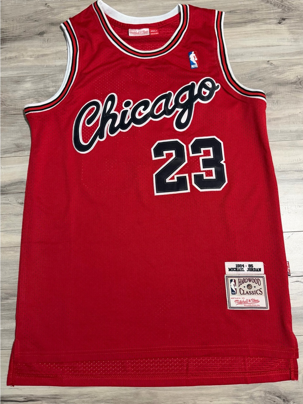 Mitchell & Ness Red Chicago Bulls Jordan Jersey